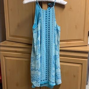 flowing turquoise sun dress